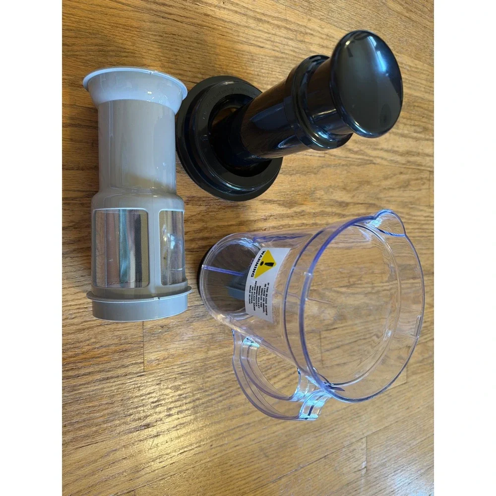 Magic Bullet Juicer Attachment Pitcher Filter Plunger Replacement Parts Black